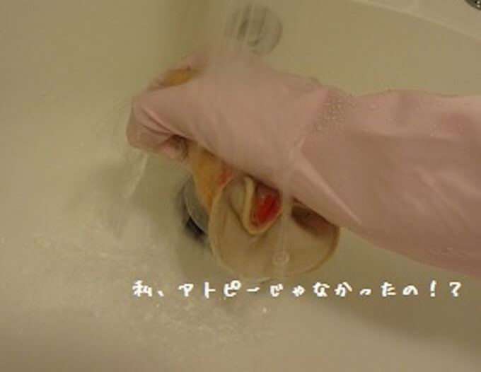 布ナプキンを綺麗に洗う